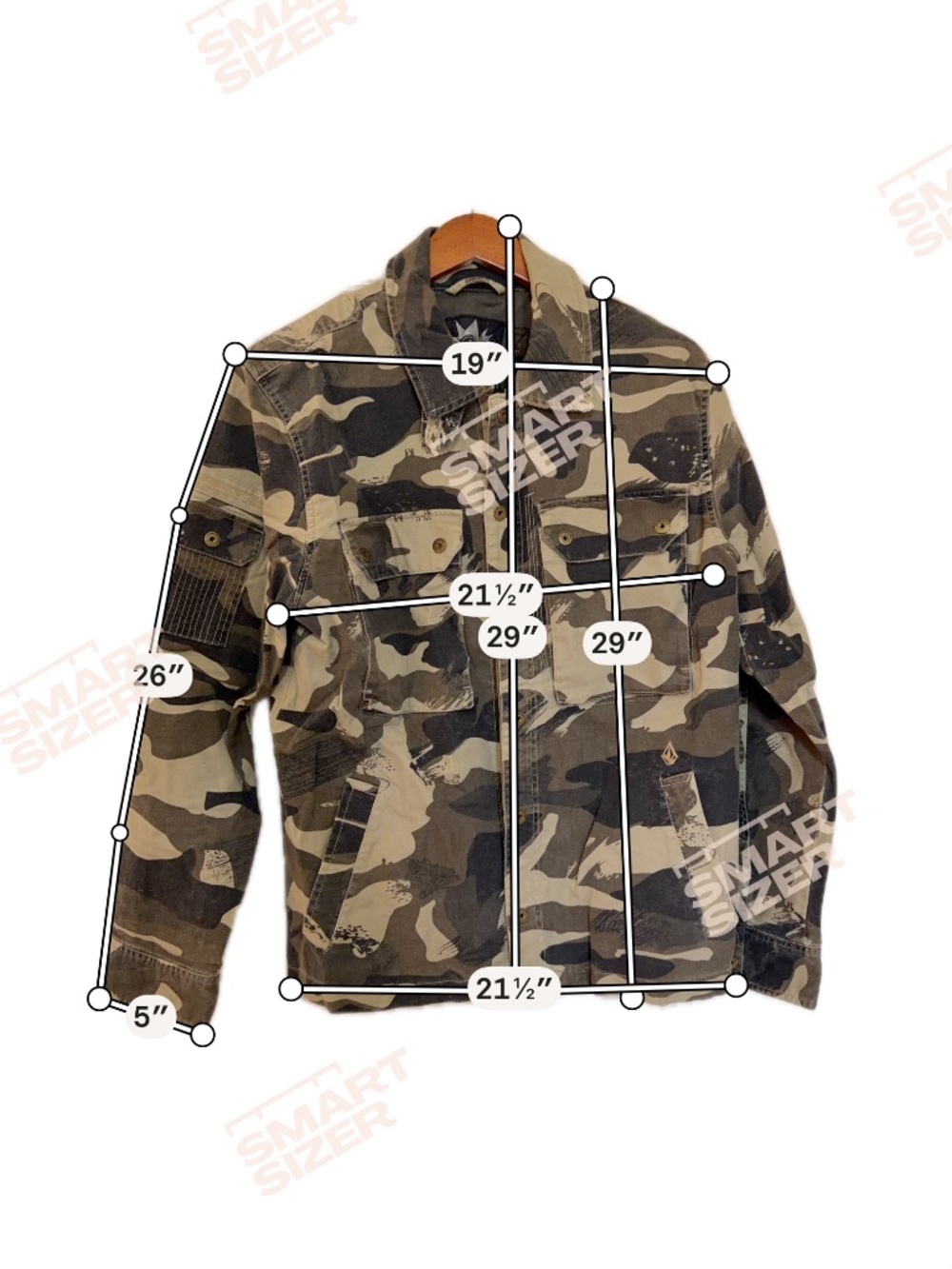 Volcom Hambledon Military Camo Style Scout Utility Jacket Vintage Large